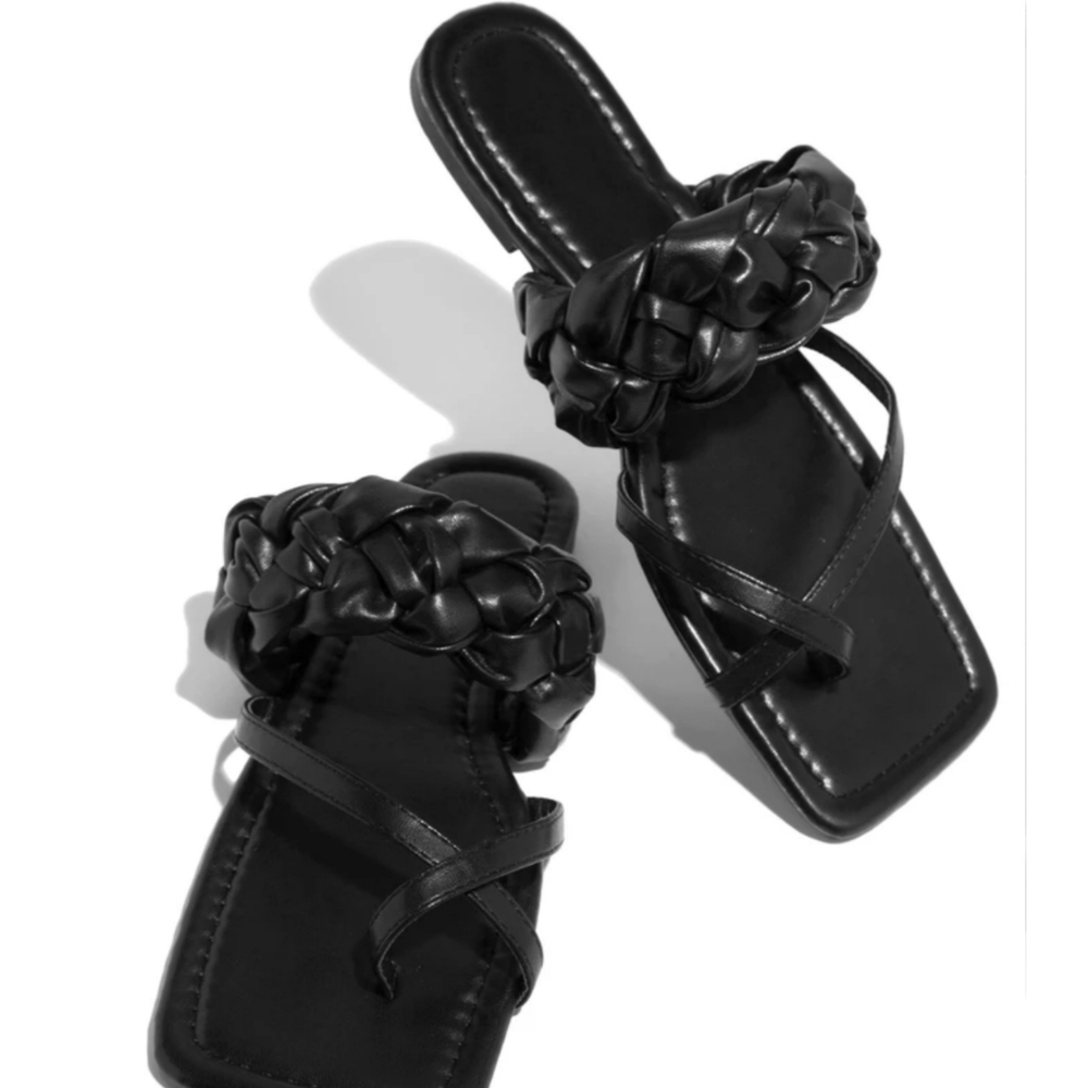 Braided Sandals Available in 3 Beautiful Colors 🤍🖤💚 - Picture 7 of 9